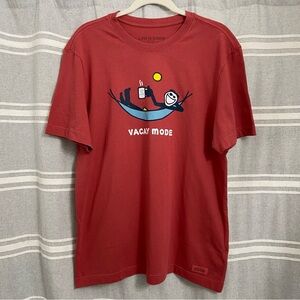 NWT LIFE IS GOOD / Men's Vintage Vacay Mode Hammock Crusher Tee Size M